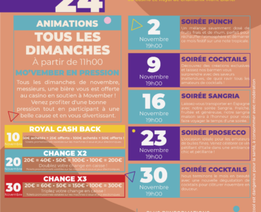 PROGRAMME DES ANIMATIONS • NOVEMBRE 2024