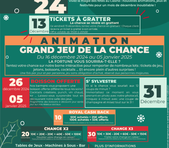 PROGRAMME DES ANIMATIONS • DÉCEMBRE 2024 🎄