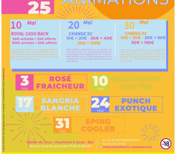 PROGRAMME DES ANIMATIONS • MAI 2025 🌺